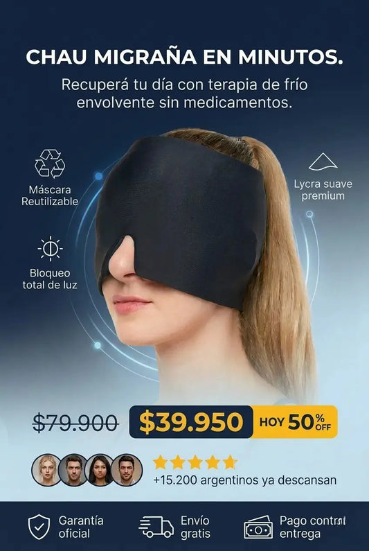 Gorro Mascara De Gel Frio Anti Migraña