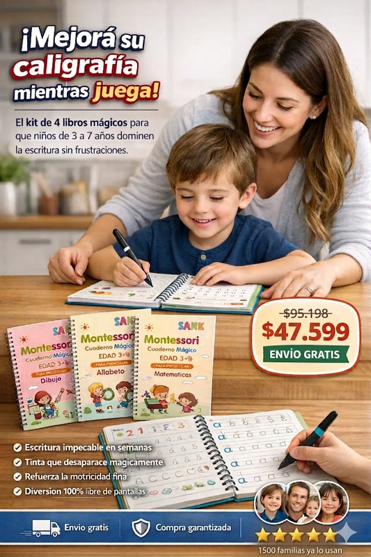 Kit Mágico de Caligrafía 📚 Números, letras, alfabeto y caligrafía. ¡OFERTA LIMITADA! ✨